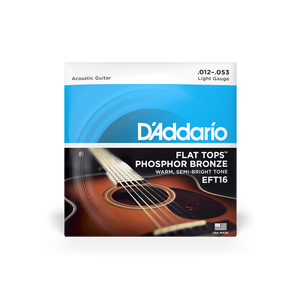 Струны для акустической гитары D'ADDARIO EFT16 Flat Tops Phosphor Bronze Light (12-53)
