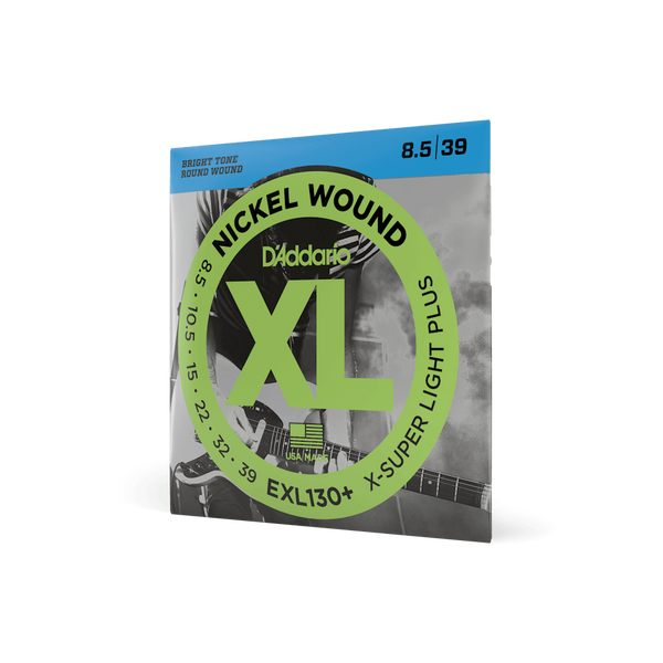 Струны для электрогитары D'ADDARIO EXL130+ XL Nickel Wound Extra Super Light Plus (08.5-39)
