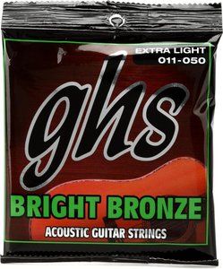 Струни для акустичної гітари GHS Strings Bright Bronze BB20X