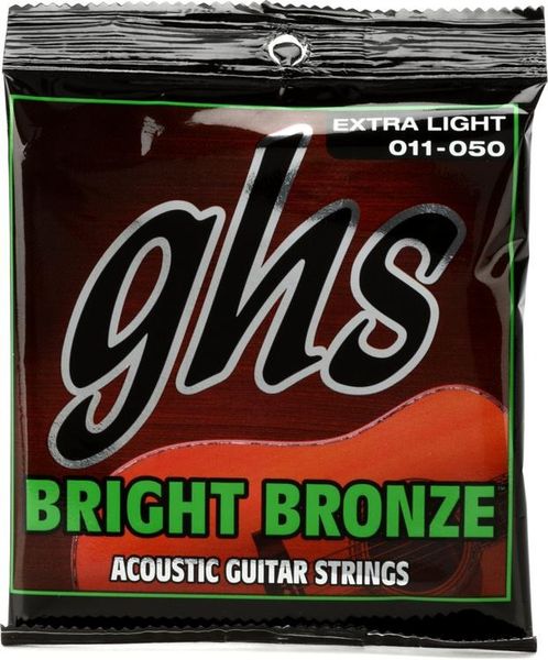 Струни для акустичної гітари GHS Strings Bright Bronze BB20X