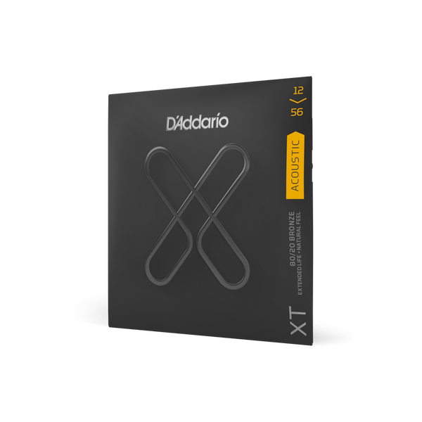 Струни для акустичної гітари D'ADDARIO XTABR1256 XT 80/20 Bronze Light Top/Medium Bottom (12-56)