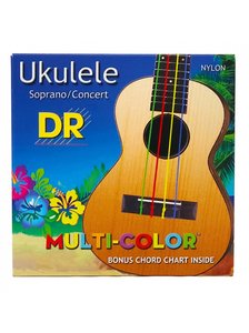 Струни для укулеле DR Strings Multi-Color Ukulele Soprano/Concert