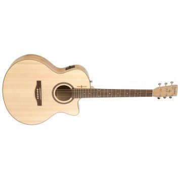 Электроакустическая гитара с вырезом и подключением Simon&Patrick 036349 - Heart Of Wild Cherry CW MJ SG T35