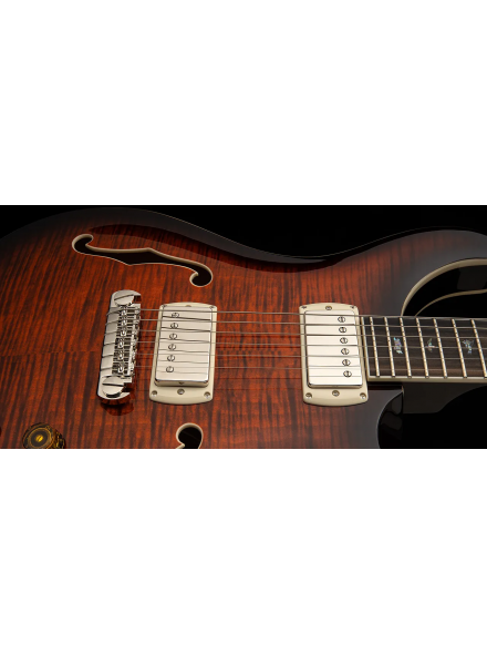 Електрогітара PRS SE Hollowbody II Piezo (Orange Tiger Smokeburst) з чохлом