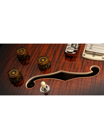 Електрогітара PRS SE Hollowbody II Piezo (Orange Tiger Smokeburst) з чохлом