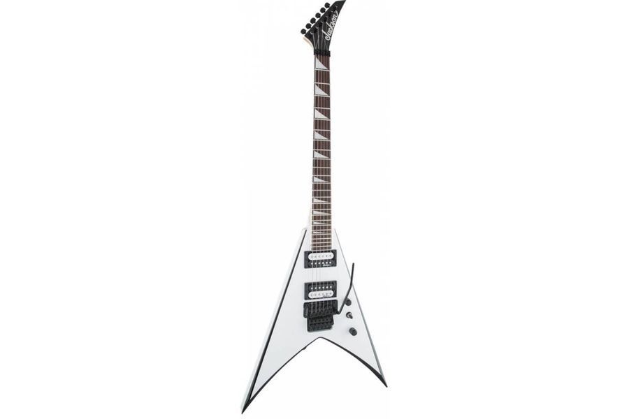 Електрогітара Jackson JS32 AH King V White with Black Bevels