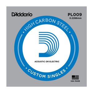 Струны для электрогитары D'ADDARIO PL009 Plain Steel 009