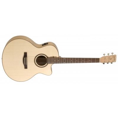 Электроакустическая гитара с вырезом и подключением Simon&Patrick 036363 - Amber Trail CW Mini Jumbo SG T35