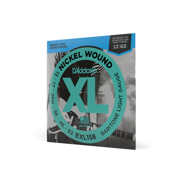 Струни для електрогітари D'ADDARIO EXL158 XL Nickel Wound Baritone Light (13-62)