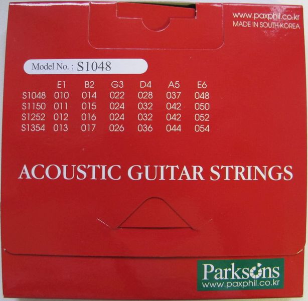 Струни для акустичної гітари PARKSONS S1048 ACOUSTIC XL (10-48)