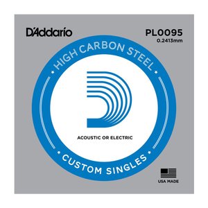 Струни для електрогітари D'ADDARIO PL0095 Plain Steel 0095