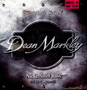 Струны для бас-гитары DEAN MARKLEY 2606B Nickelsteel Bass MED5 (48-128)