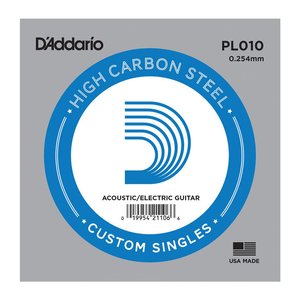 Струны для электрогитары D'ADDARIO PL010 Plain Steel 010
