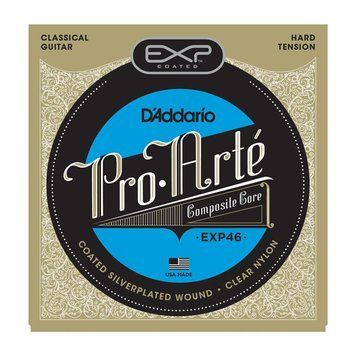 Струны для классической гитары D'ADDARIO EXP46 EXP Coated Classical Hard Tension