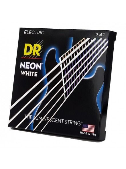 Струни для електрогітари DR Strings Neon White Electric - Light (9-42)