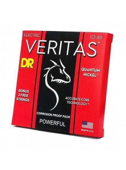 Струни для електрогітари DR Strings Veritas Coated Core Electric Guitar Strings - Light to Medium (10-46)