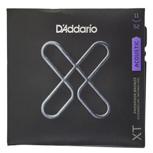 Струны для акустической гитары D'ADDARIO XTAPB1152 XT Phosphor Bronze Custom Light (11-52)
