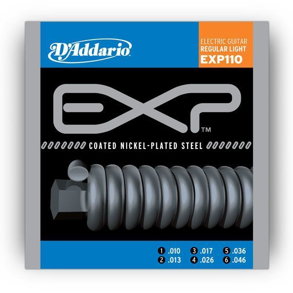 Струны для электрогитары D'ADDARIO EXP110 EXP Coated Nickel Regular Light (10-46)