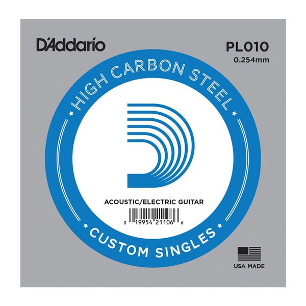 Струни для електрогітари D'ADDARIO PL010 Plain Steel 010
