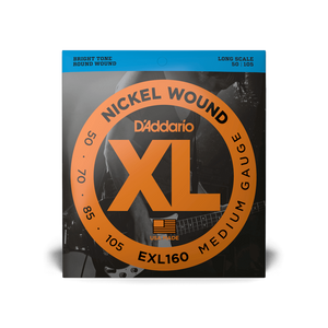 Струни для бас-гітари D'ADDARIO EXL160 XL Nickel Wound Bass Medium (50-105)
