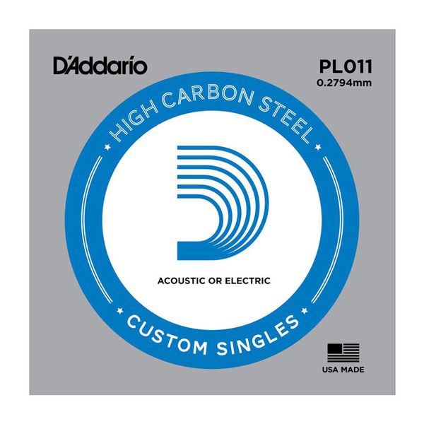 Струни для електрогітари D'ADDARIO PL011 Plain Steel 011