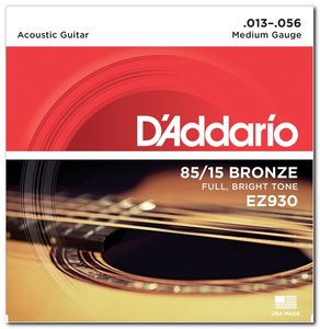 Струни для акустичної гітари D'ADDARIO EZ930 85/15 Bronze Medium (13-56)