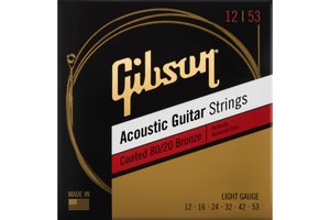 Струны для акустической гитары Gibson SAG-CBRW12 Coated 80/20 Bronze Acoustic Guitar Strings Light