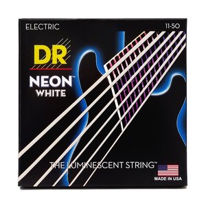 Струни для електрогітари DR Strings Neon White Electric - Heavy (11-50)