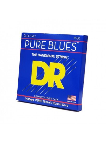 Струни для електрогітари DR Strings Pure Blues Electric Guitar Strings - Heavy (11-50)