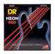 Струны для бас-гитары DR Strings NEON Red Bass - Medium (45-105) - фото 1