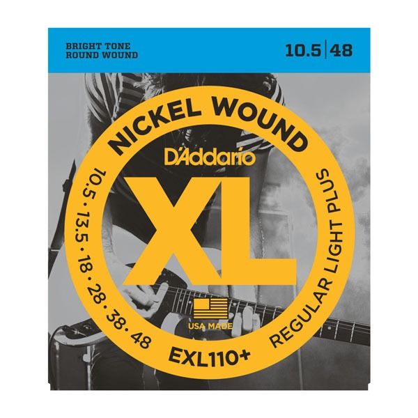 Струны для электрогитары D'ADDARIO EXL110+ XL Nickel Wound Regular Light Plus (10.5-48)