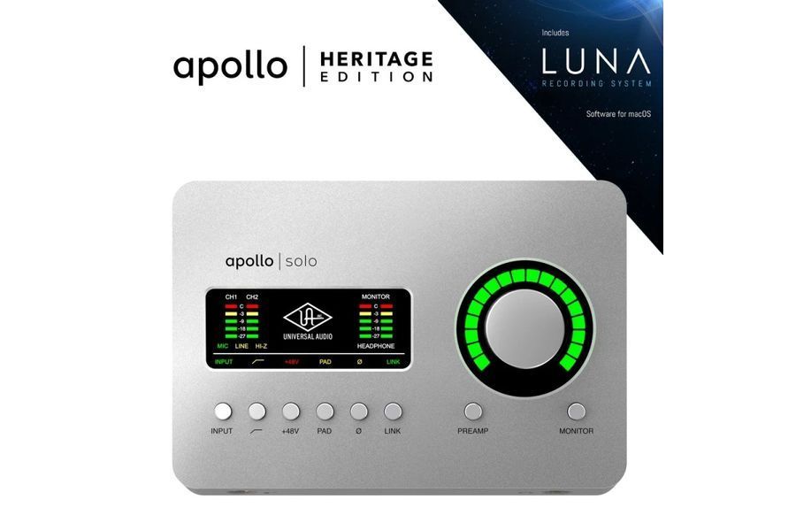 Аудиоинтерфейс Universal Audio Apollo Solo Heritage Edition (Desktop/Mac/Win/TB3)