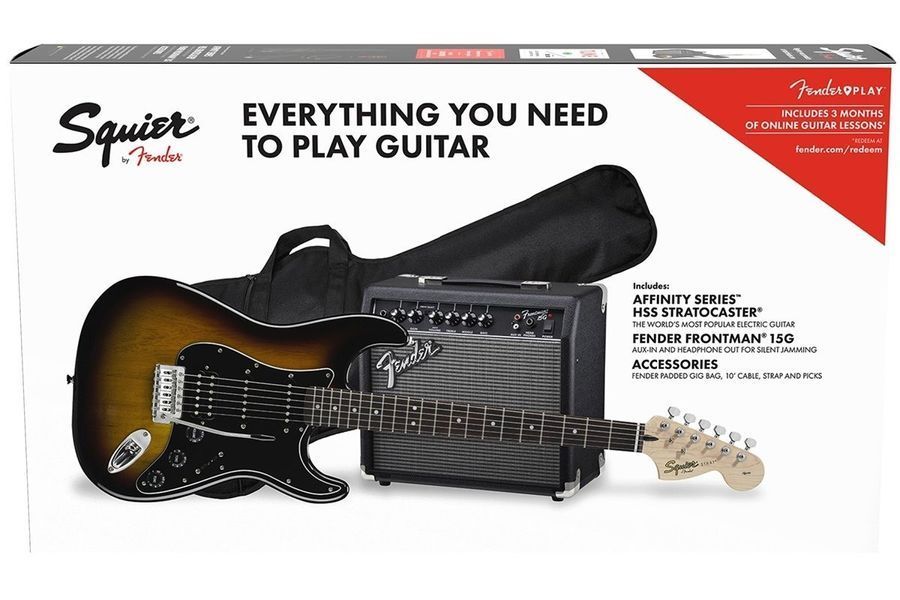 Электрогитара SQUIER by FENDER Affinity Series Strat HSS Pack LR BS GIG Bag 15G