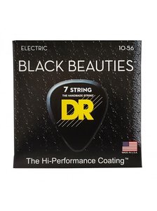 Струни для електрогітари DR Strings Black Beauties Electric - Medium 7-String (10-56)