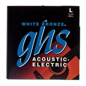 Струни для акустичної гітари GHS Strings WB-L White Bronze