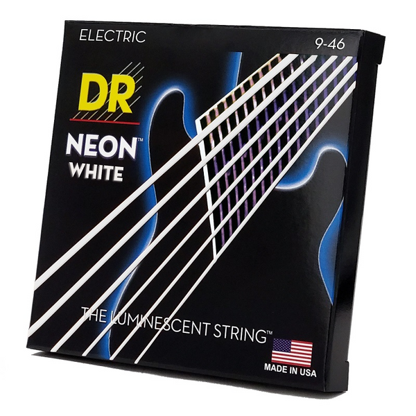 Струни для електрогітари DR Strings NEON White Electric - Light Heavy (9-46)