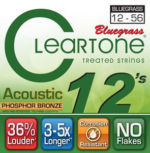 Струны для акустической гитары CLEARTONE 7423 Acoustic Phosphor Bronze Bluegrass (12-56)