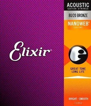 Струни для акустичної гітари Набір струн для акустичної гітари Elixir PB NW 12 L