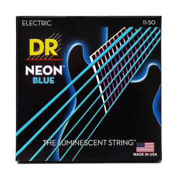 Струни для електрогітари DR Strings NEON Blue Electric - Heavy (11-50)