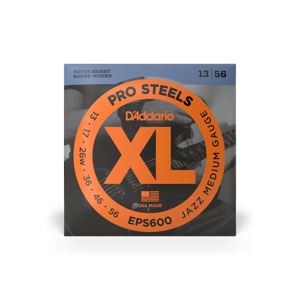 Струны для электрогитары D'ADDARIO EPS600 XL ProSteels Jazz Medium (13-56)