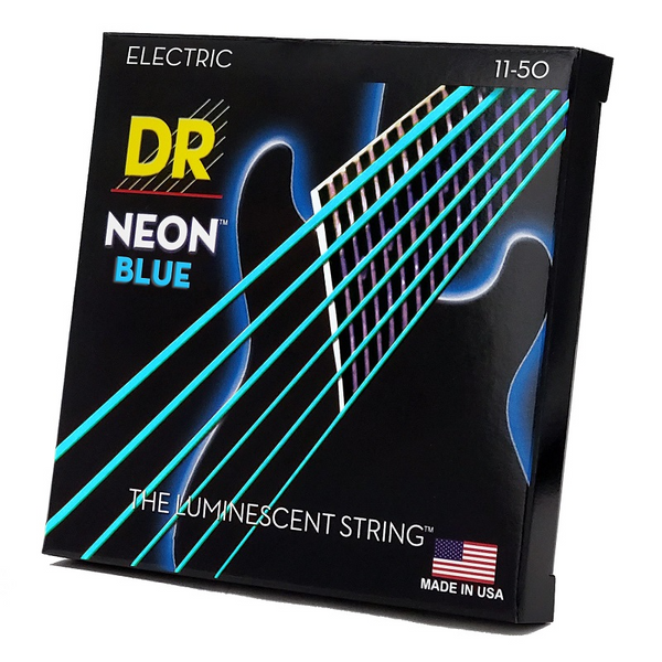 Струни для електрогітари DR Strings NEON Blue Electric - Heavy (11-50)