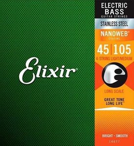 Набор струн для бас-гитары Elixir Bass SS NW 4 LM 045 set