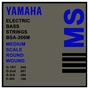 Струни для бас-гітари YAMAHA BSA200M Bass Stainless Steel (48-106)