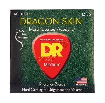 Струны для акустической гитары DR Strings Dragon Skin Acoustic - Medium (13-56)