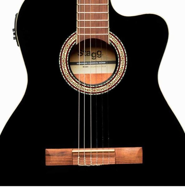 Електроакустична гітара STAGG N SCL60 TCE-BLK
