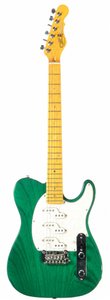 Электрогитара G&L ASAT Z3 (Clear Forest Green, maple, 3-ply Pearl). № CLF45565. Made in USA