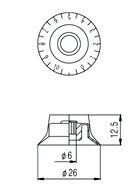 Ручка для потенціометра PAXPHIL KSP12 Bell Type Speed Knob (Brown)