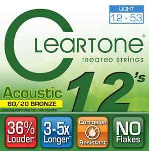 Струны для акустической гитары CLEARTONE 7612 Acoustic 80/20 Bronze Light (12-53)