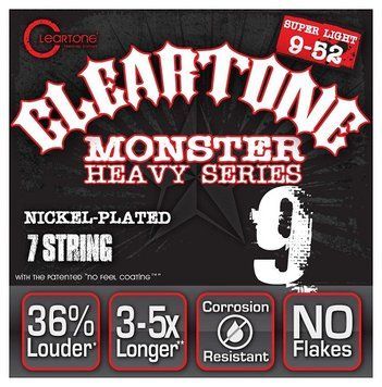Струни для електрогітари CLEARTONE 9409-7 Electric Heavy Series Super Light 7 (09-52)