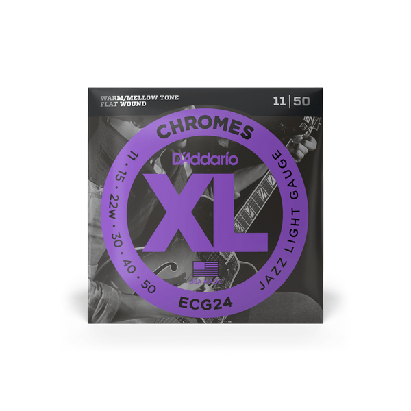 Струни для електрогітари D'ADDARIO ECG24 XLChromes Jazz Light (11-50)